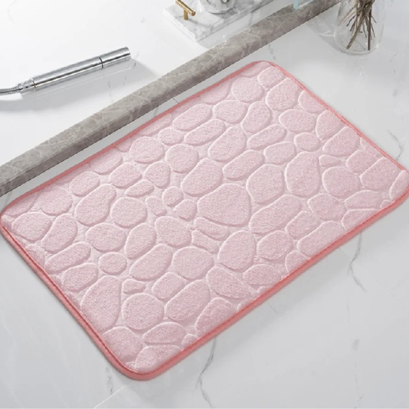 Covor de baie antiderapant, ultra absorbant, poliester si spuma de memorie, uscare rapida, dimensiune 60 x 40 cm