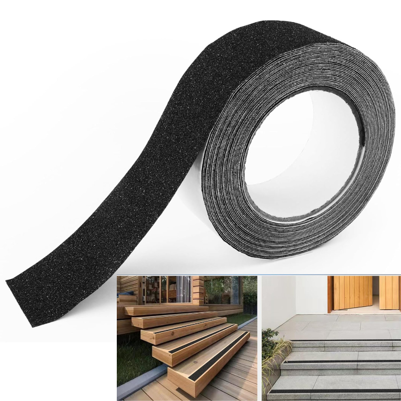Banda Adeziva Anti-Alunecare pentru Scari, 2.5cm x 5 m, Rezistenta la Apa, Uz Interior/Exterior, Adeziv Puternic