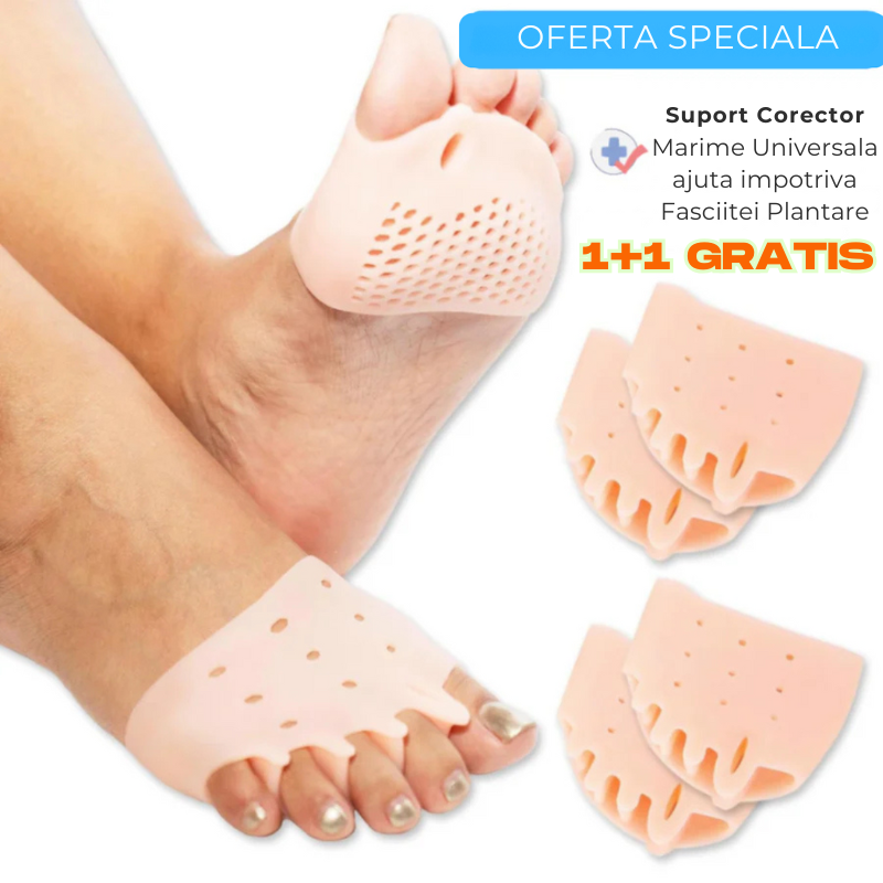 Set Separator Degete Picioare pentru Monturi, Bătături, Hallux Valgus – Pernuțe Ortopedice (1+1 Gratis)