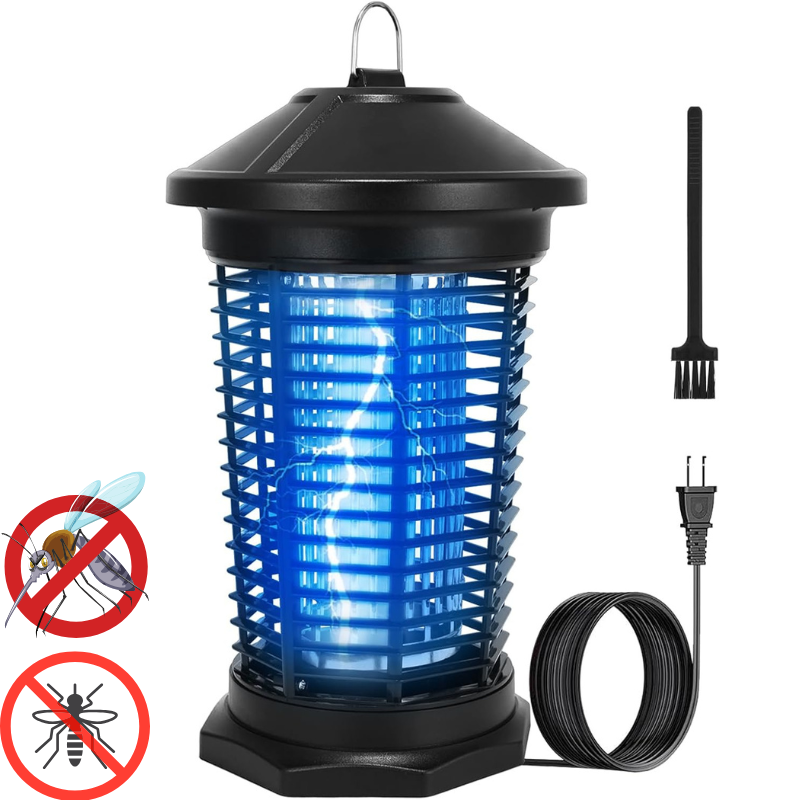Lampa UV Anti Insecte, Anti Tantari, Muste, Silentioasa, cu radiatie 360° pentru interior sau exterior, 20 W 4000V