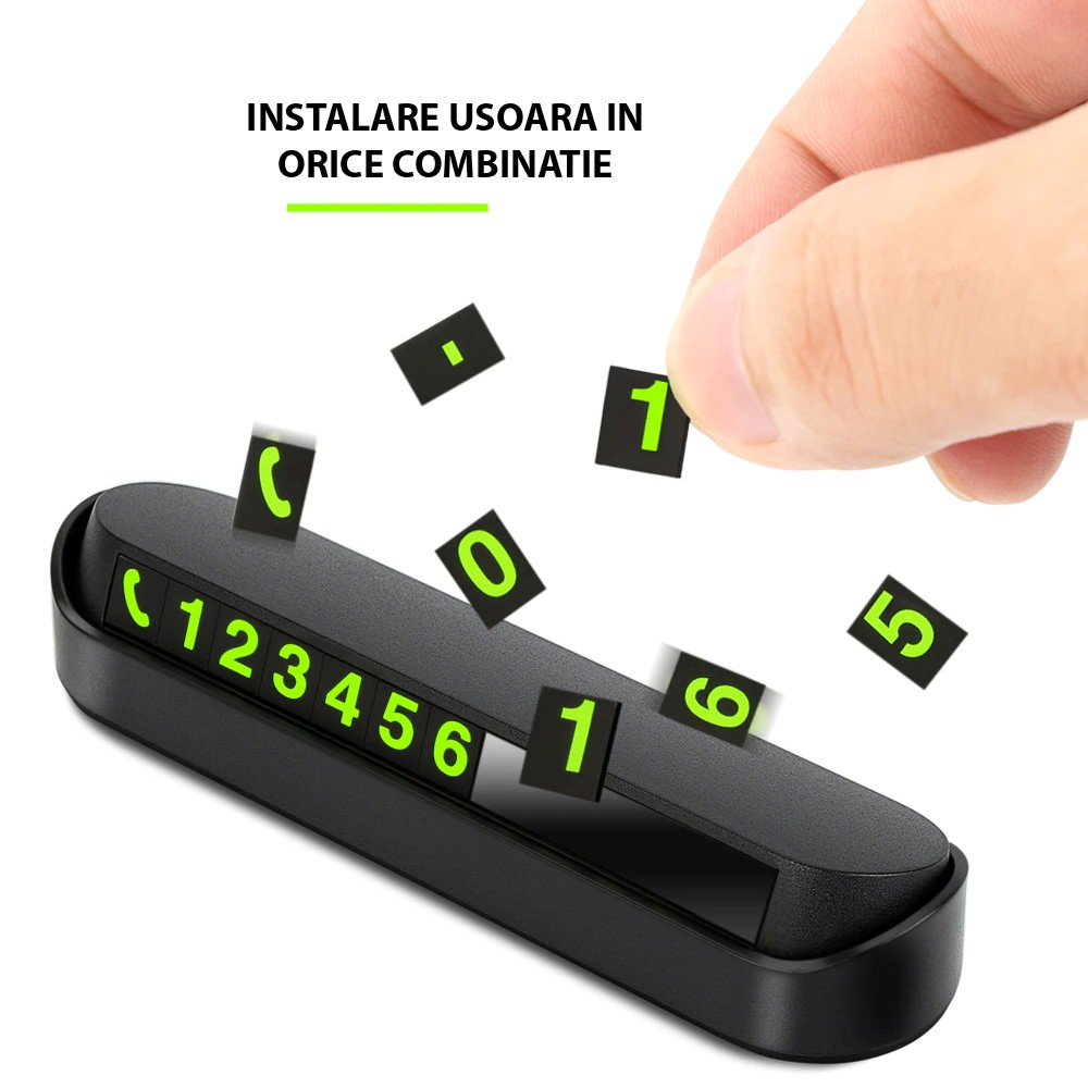 Suport Afisaj Numar de Telefon pentru Parcare Temporara