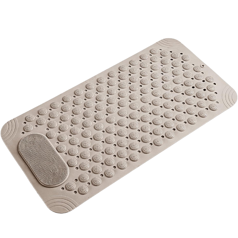 Covor pentru Cada si Dus, 70 x 36 cm, Covor Antiderapant cu Ventuze, Design cu Orificii de Drenaj, Masaj pentru Picioare, Protectie Anti-Alunecare