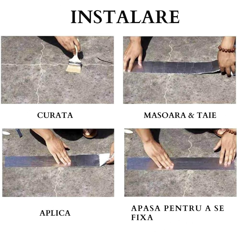 1+1 Gratis - Banda Butilica Autoadeziva Pentru Izolare si Etansare, Dimensiuni 48 mm x 22, 5 metri, 150 Microni, Impermeabila, Rezistenta la Temperaturi Extreme -10 °C pana la +75 °C