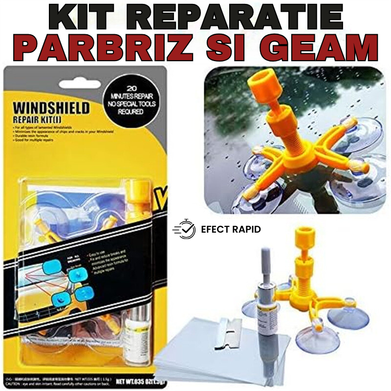 Kit Reparatie Parbriz si Geam - Efect Rapid
