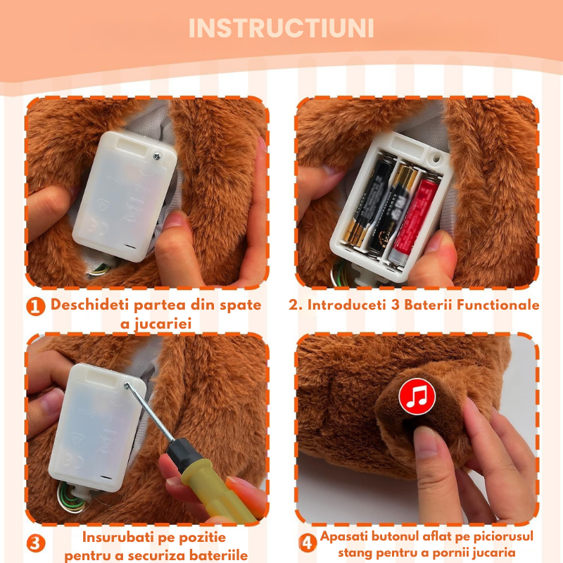 Capybara de Pluș pentru Copii – Jucărie de Somn Liniștitor, 25 cm