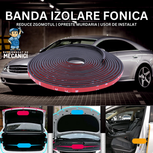 Banda Autoadeziva pentru Izolare Fonica Auto, Cheder Auto, 5 Metri Lungime (1+1 Gratis)