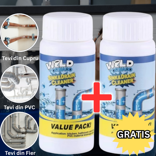Soluție Concentrată pentru Țevi Înfundate – Acțiune Imediată (1 + 1 Gratis)