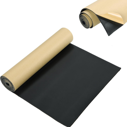 Material Insonorizant Auto, Izolare Fonica Auto, 3 Straturi, Universal, Fabricat din Neopren si Spuma de Cauciuc, 100 cm Lungime x 50 cm Latime x 10 mm Grosime, Adeziv Premium