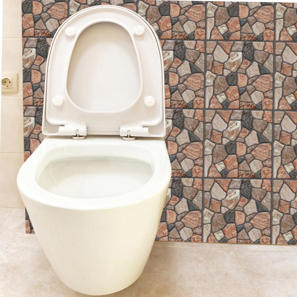 Set 20 Placi Tapet Autocolant 3D, 30 x 30 cm, Model Piatra, Suprafata Acoperita 1.8 mp