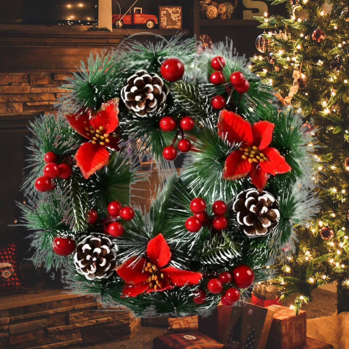 Coroniță de Crăciun Diametru 32 cm – Brad Artificial si Diverse Decoratii