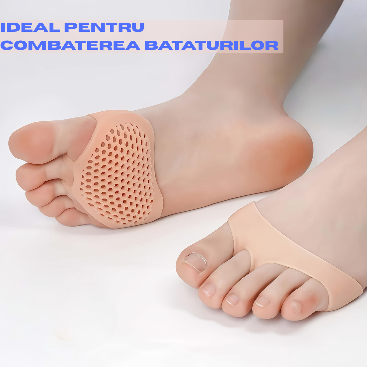 Set 2 Branturi Universale din Gel pentru Picioare – Amortizează Presiunea și Previn Bătăturile - 1+2 GRATIS