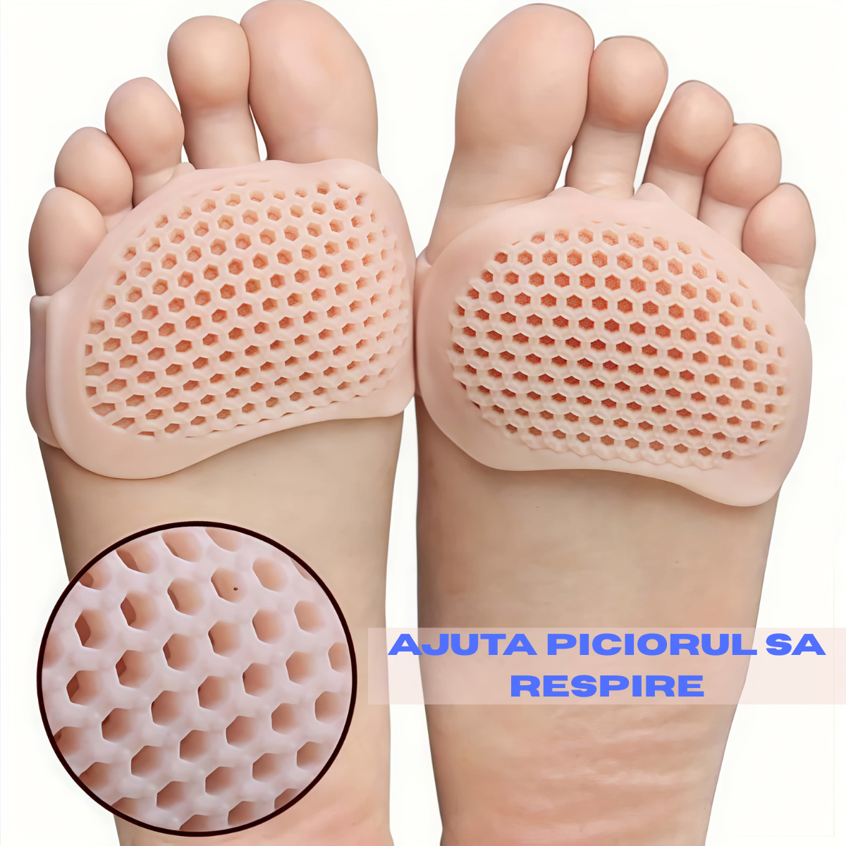 Set 2 Branturi Universale din Gel pentru Picioare – Amortizează Presiunea și Previn Bătăturile - 1+2 GRATIS