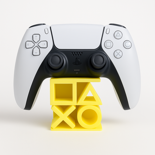 Suport Controller Gaming, Compatibil Playstation 5, Culoare Galben Glow in the Dark, Cadou pentru El, Printat 3D