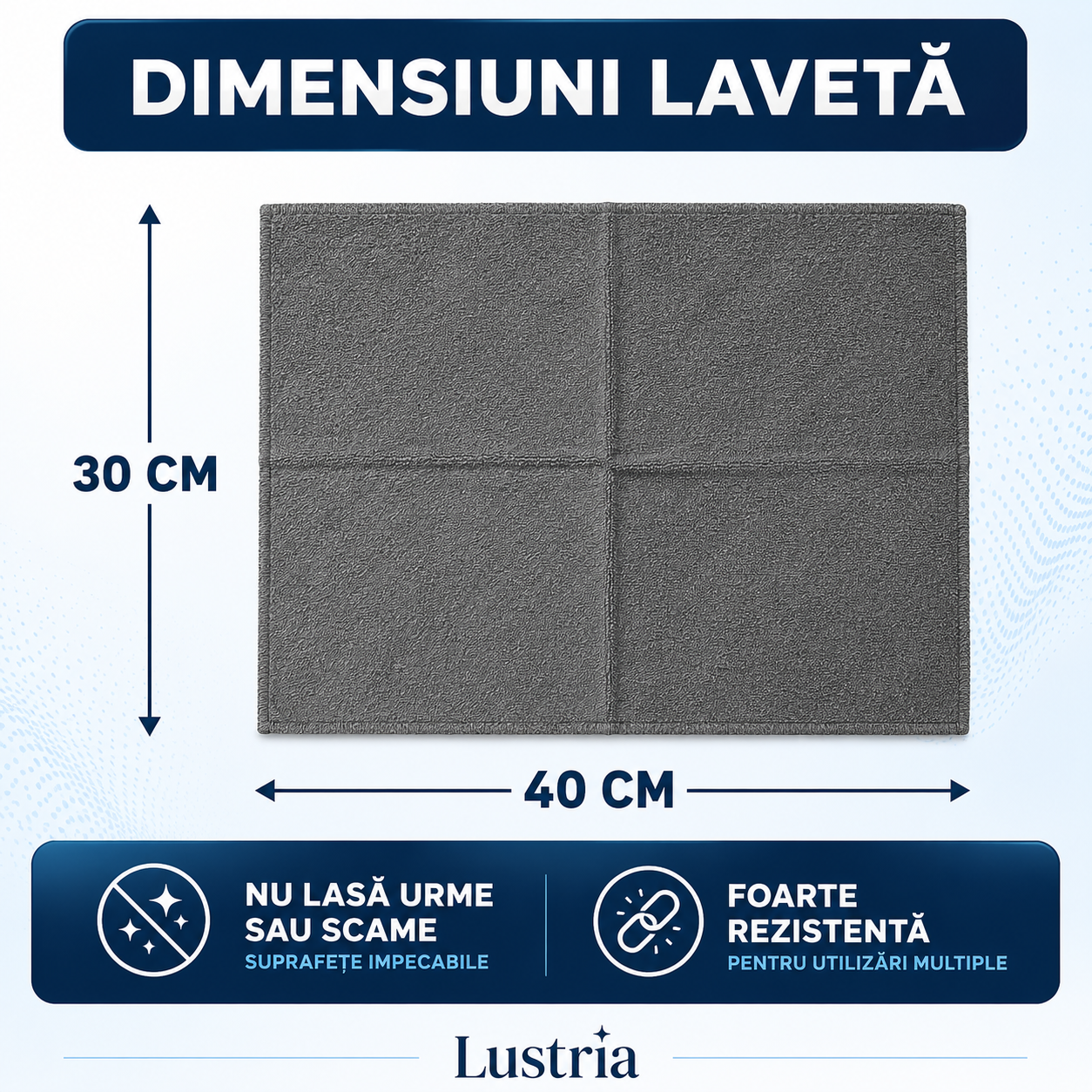 Lustria™ – Set 5 Lavete Premium din Microfibră